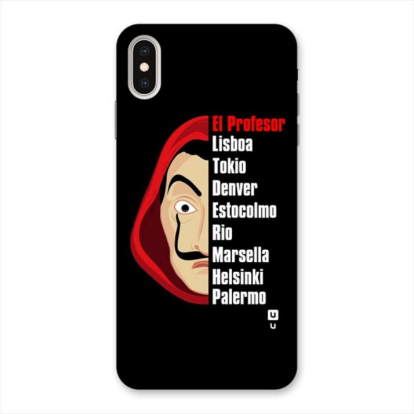 All Members Money Heist Back Case for iPhone XS Max