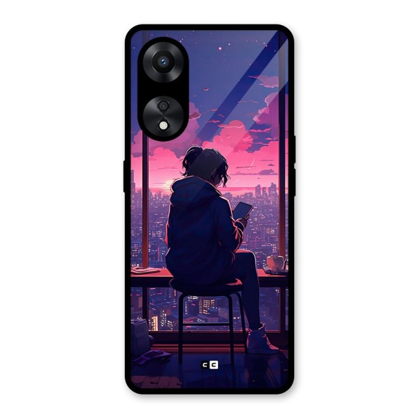 Alone Anime Glass Back Case for Oppo A78