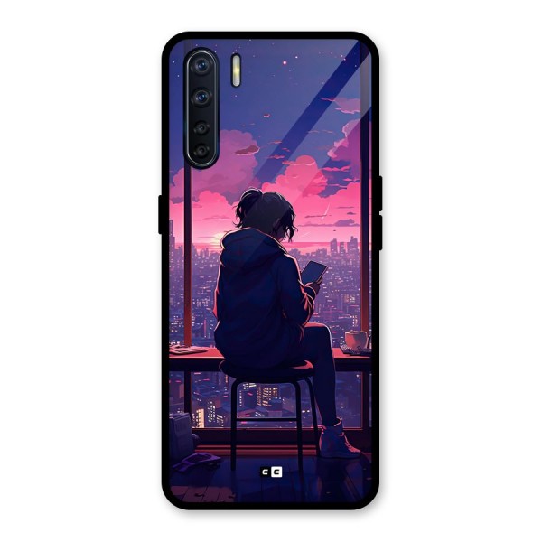Alone Anime Glass Back Case for Oppo F15