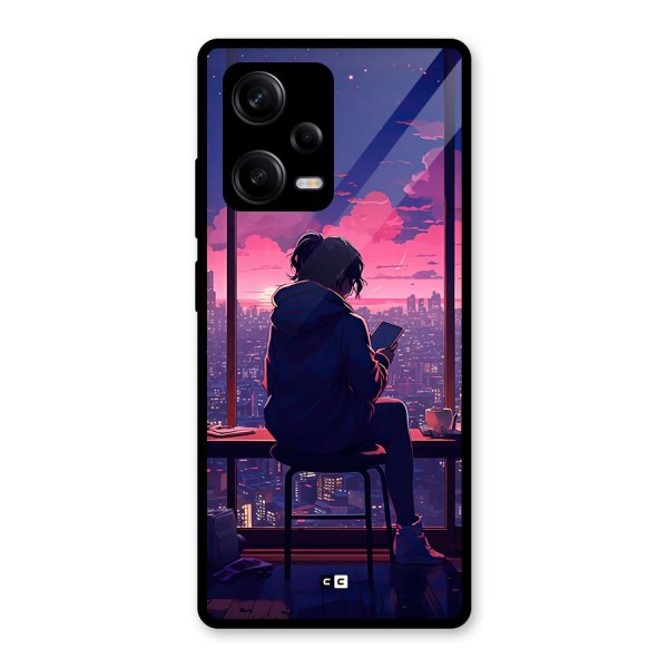 Alone Anime Glass Back Case for Redmi Note 12 Pro