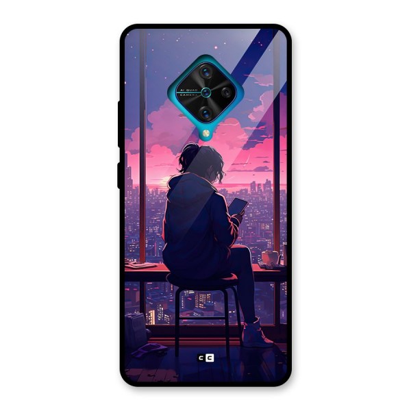 Alone Anime Glass Back Case for Vivo S1 Pro