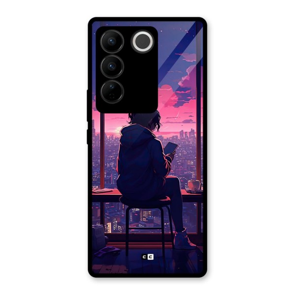 Alone Anime Glass Back Case for Vivo V27
