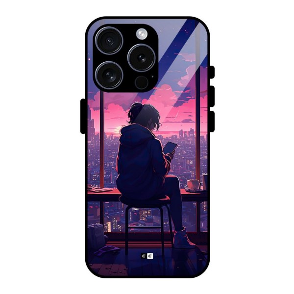 Alone Anime Glass Back Case for iPhone 15 Pro