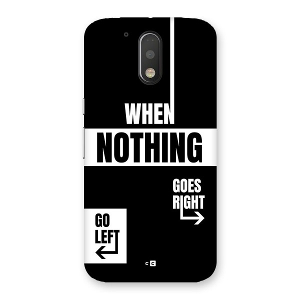 Alternate Plan Back Case for Moto G4 Plus