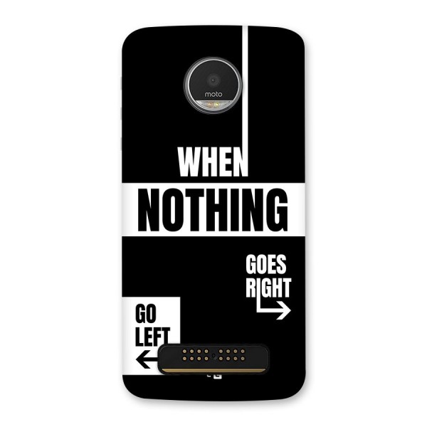 Alternate Plan Back Case for Moto Z Play