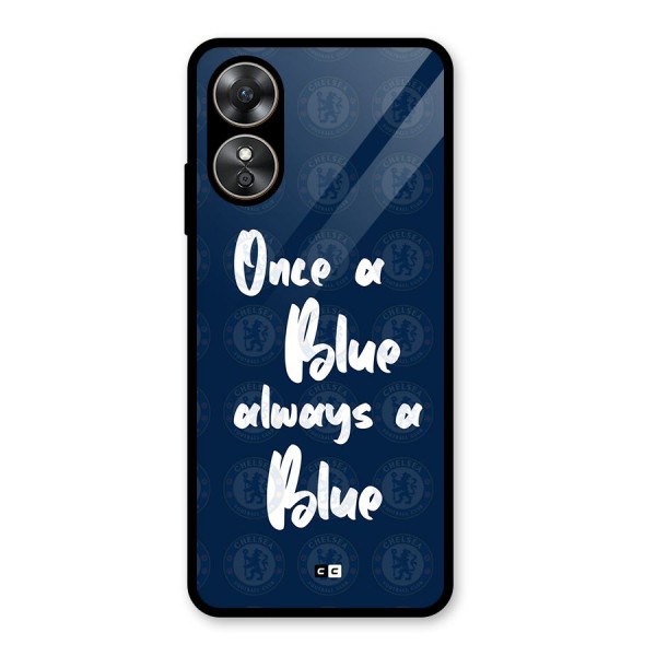 Always A Blue Glass Back Case for Oppo A17