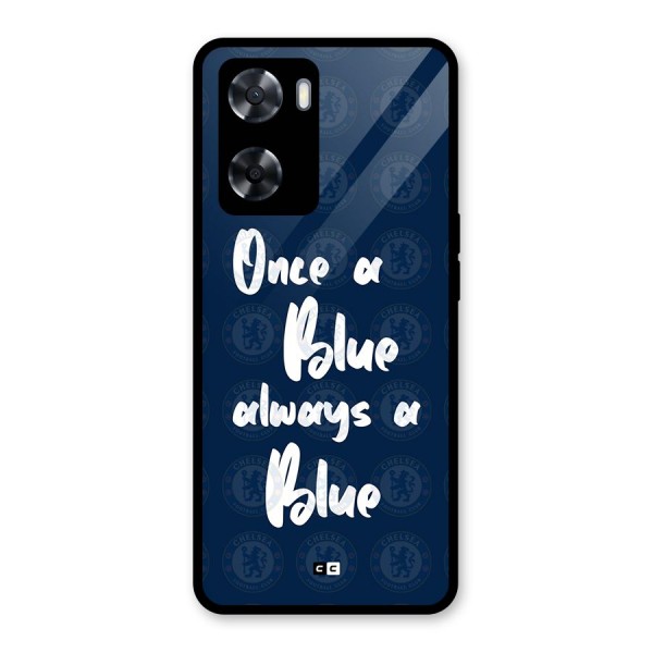 Always A Blue Glass Back Case for Oppo A57 2022