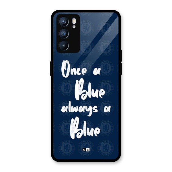 Always A Blue Glass Back Case for Oppo Reno6 5G
