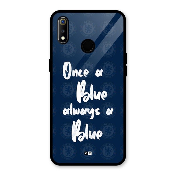 Always A Blue Glass Back Case for Realme 3