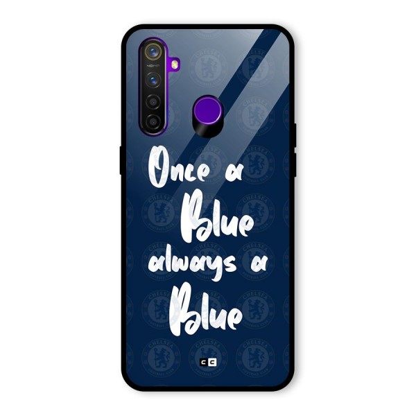 Always A Blue Glass Back Case for Realme 5 Pro