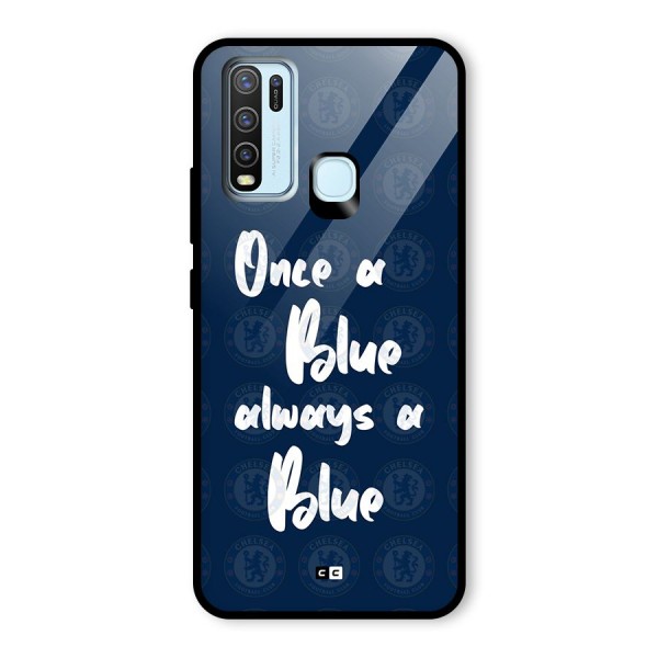 Always A Blue Glass Back Case for Vivo Y30