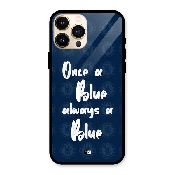 Always A Blue Glass Back Case for iPhone 13 Pro Max