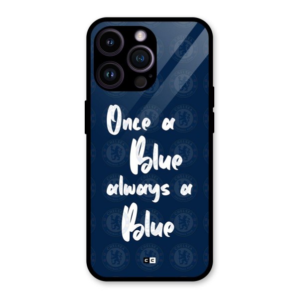 Always A Blue Glass Back Case for iPhone 14 Pro Max