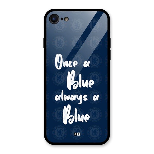 Always A Blue Glass Back Case for iPhone SE 2022