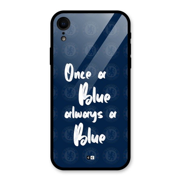 Always A Blue Glass Back Case for iPhone XR
