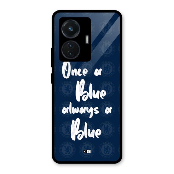 Always A Blue Glass Back Case for iQOO Z6 44W