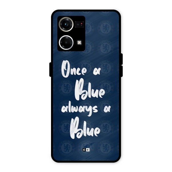 Always A Blue Metal Back Case for Oppo F21s Pro 4G