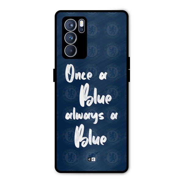 Always A Blue Metal Back Case for Oppo Reno6 Pro 5G