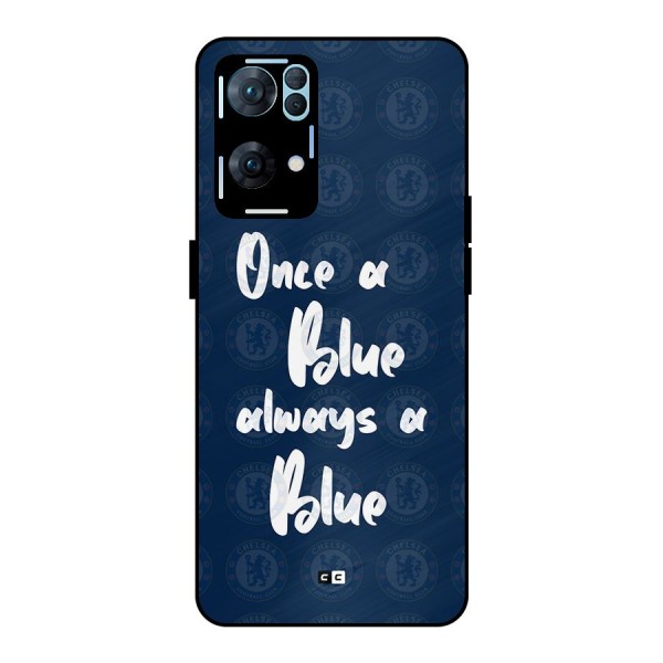 Always A Blue Metal Back Case for Oppo Reno7 Pro 5G