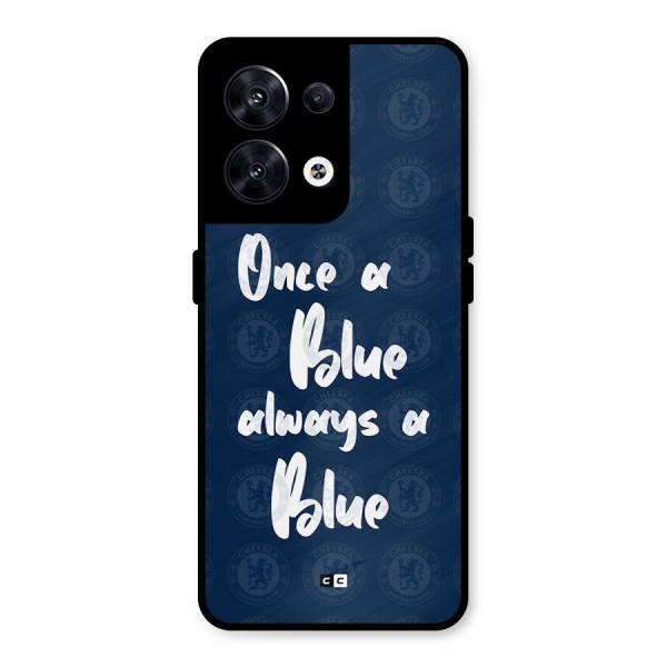 Always A Blue Metal Back Case for Oppo Reno8 5G