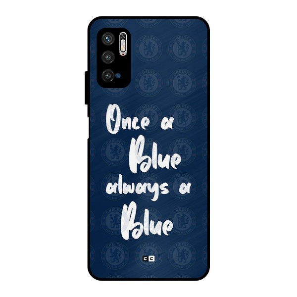 Always A Blue Metal Back Case for Poco M3 Pro 5G