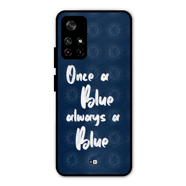 Always A Blue Metal Back Case for Poco M4 Pro 5G