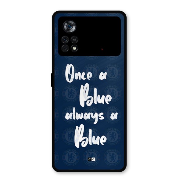 Always A Blue Metal Back Case for Poco X4 Pro 5G