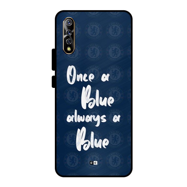 Always A Blue Metal Back Case for Vivo S1