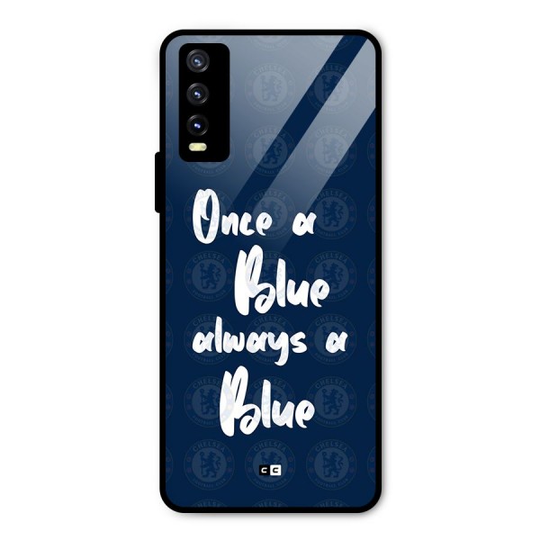 Always A Blue Metal Back Case for Vivo Y20i