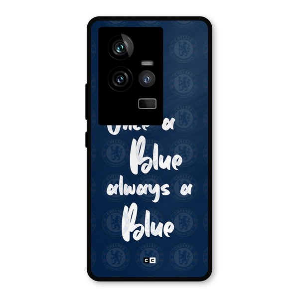 Always A Blue Metal Back Case for iQOO 11 5G