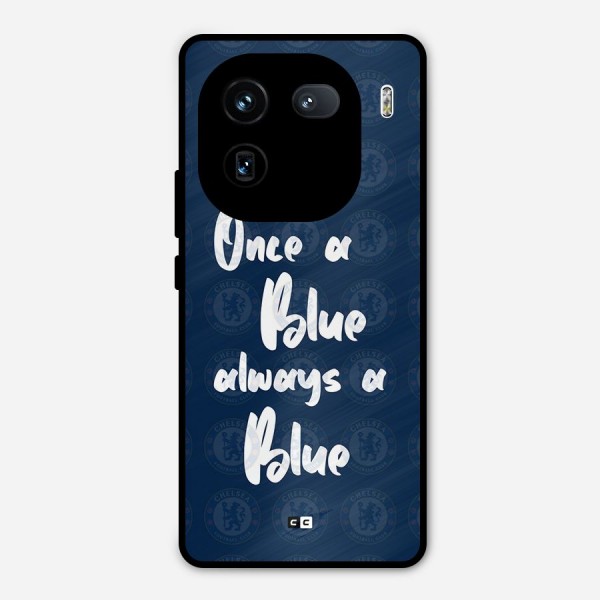Always A Blue Metal Back Case for iQOO 12