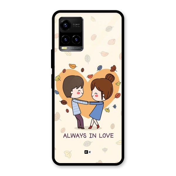 Always In Love Glass Back Case for Vivo Y33s