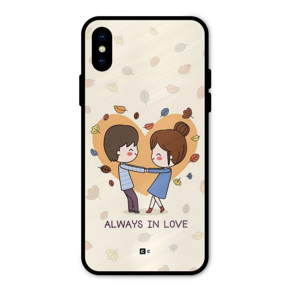 Always In Love Metal Back Case for iPhone X