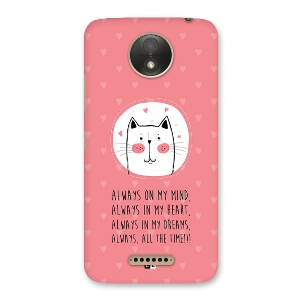 Always In Mind Back Case for Moto C Plus