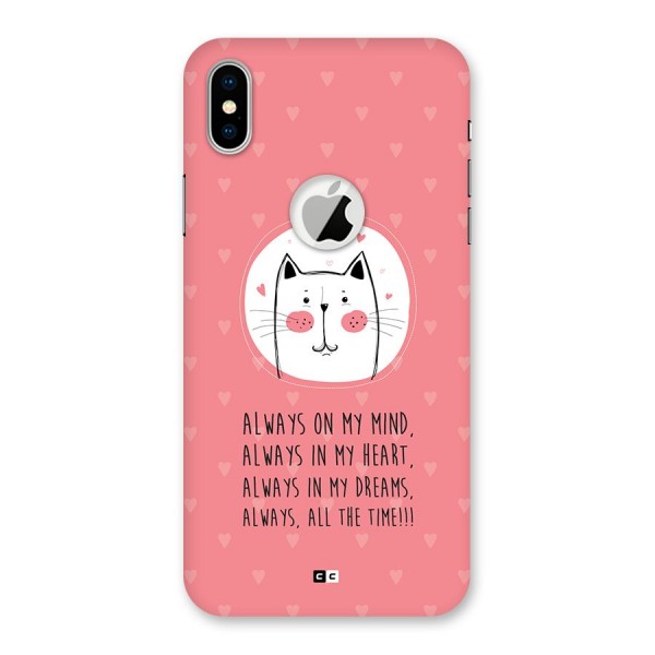 Always In Mind Back Case for iPhone X Logo Cut