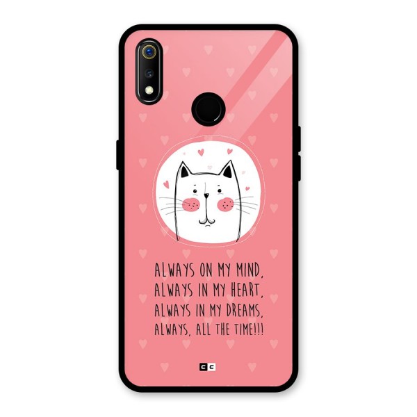 Always In Mind Glass Back Case for Realme 3