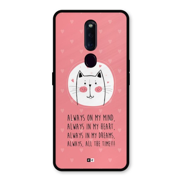 Always In Mind Metal Back Case for Oppo F11 Pro