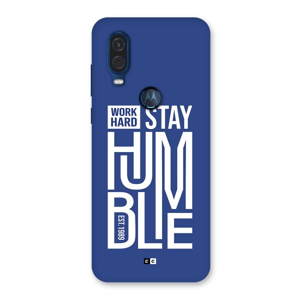 Always Stay Humble Back Case for Motorola One Vision