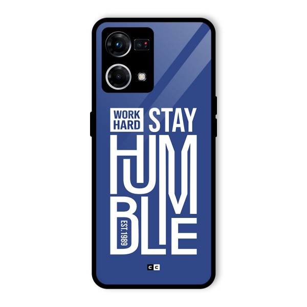 Always Stay Humble Glass Back Case for Oppo F21s Pro 4G