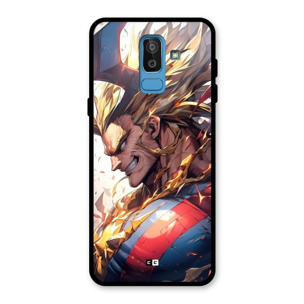 Amazing Almight Glass Back Case for Galaxy J8