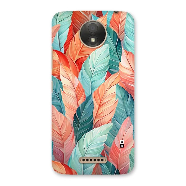 Amazing Colorful Leaves Back Case for Moto C Plus