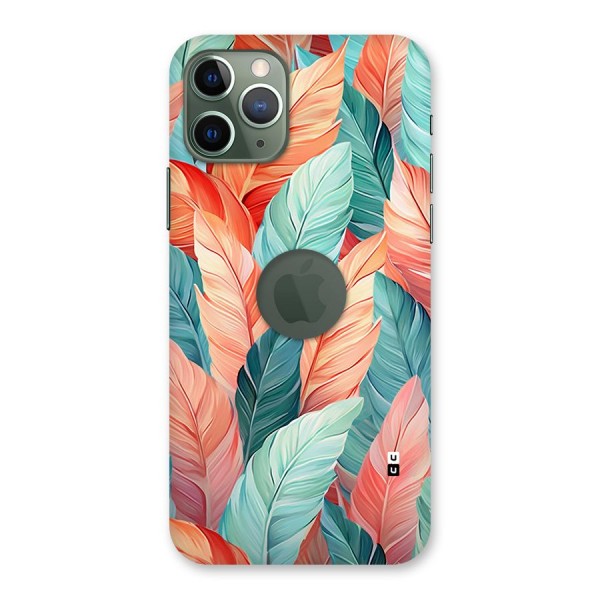 Amazing Colorful Leaves Back Case for iPhone 11 Pro Logo Cut