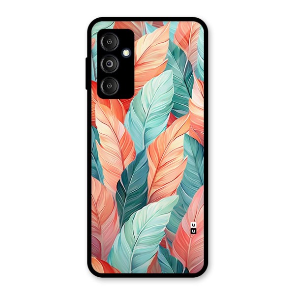 Amazing Colorful Leaves Glass Back Case for Galaxy M14 5G