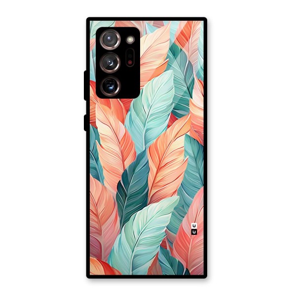 Amazing Colorful Leaves Glass Back Case for Galaxy Note 20 Ultra