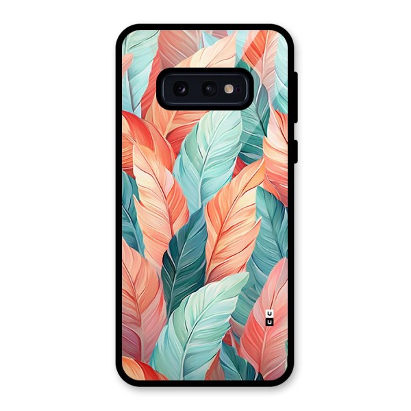 Amazing Colorful Leaves Glass Back Case for Galaxy S10e