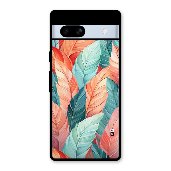 Amazing Colorful Leaves Glass Back Case for Google Pixel 7a