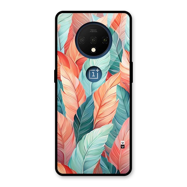 Amazing Colorful Leaves Glass Back Case for OnePlus 7T