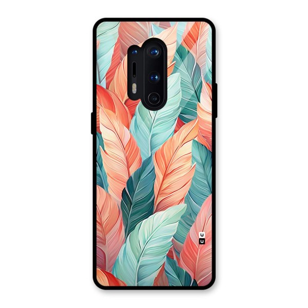 Amazing Colorful Leaves Glass Back Case for OnePlus 8 Pro