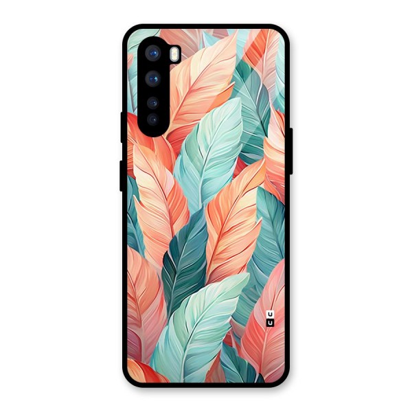 Amazing Colorful Leaves Glass Back Case for OnePlus Nord