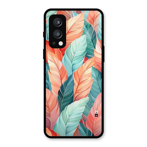 Amazing Colorful Leaves Glass Back Case for OnePlus Nord 2 5G